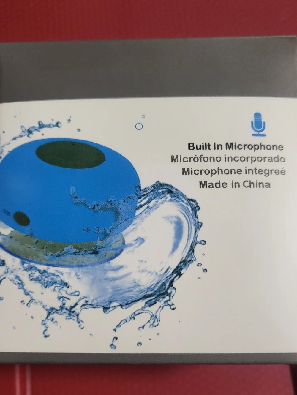 Portable Bluetooth Shower Speaker with Built-In Microphone W/stickers